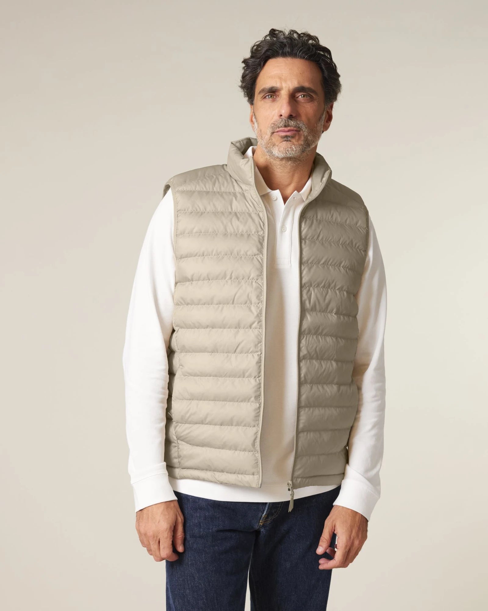 Bodywarmer gerecycled polyester om te personaliseren - Woestijnzand