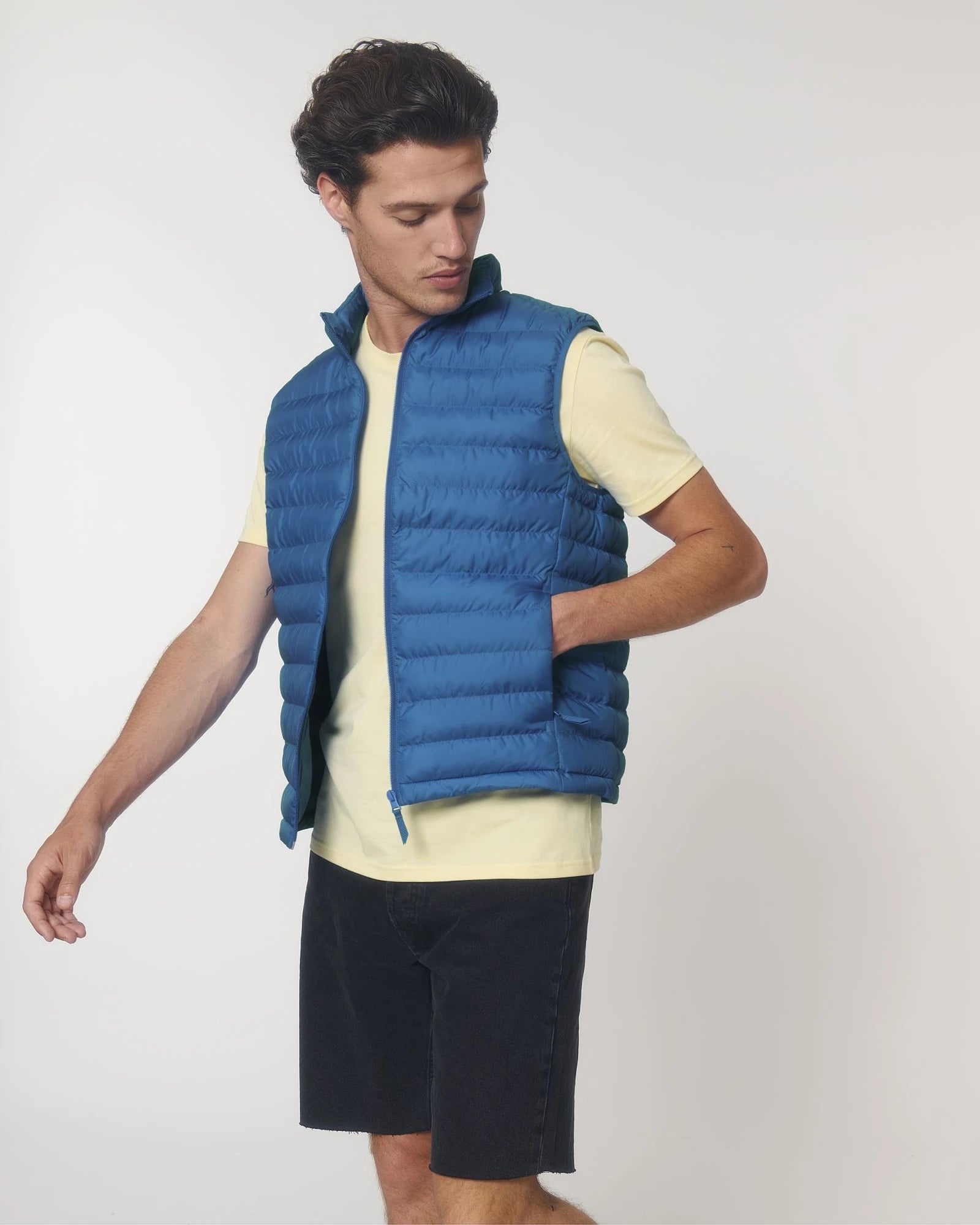 Bodywarmer gerecycled polyester om te personaliseren - Koningsblauw