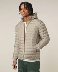 Gewatteerde jas gerecycled polyester om te personaliseren - Woestijnzand