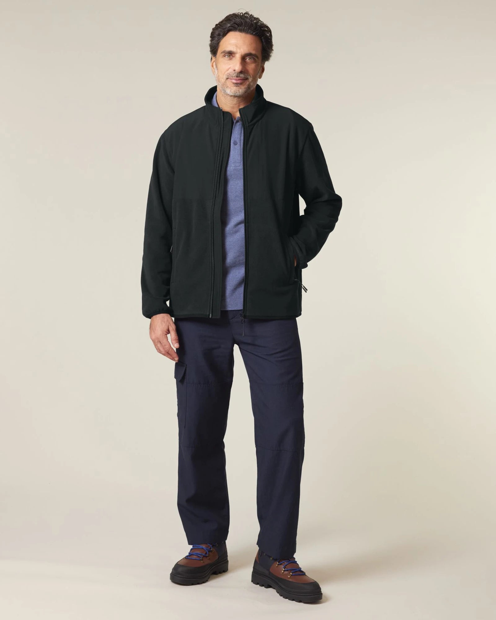Fleecevest gerecycled polyester om te personaliseren - Zwart