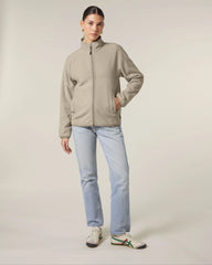 Fleecevest gerecycled polyester om te personaliseren - Woestijnzand