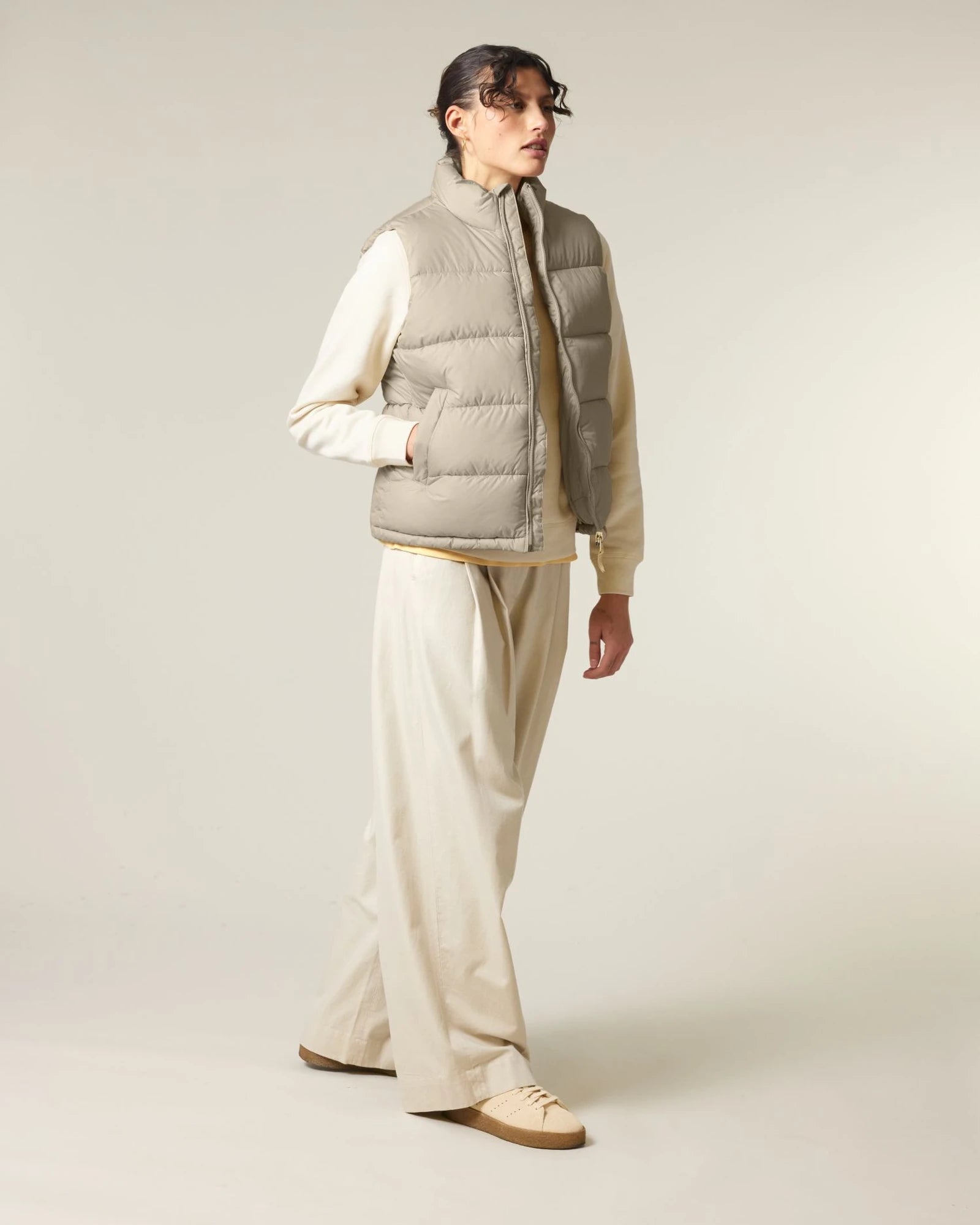 Bodywarmer gerecycled polyester om te personaliseren - Woestijnzand