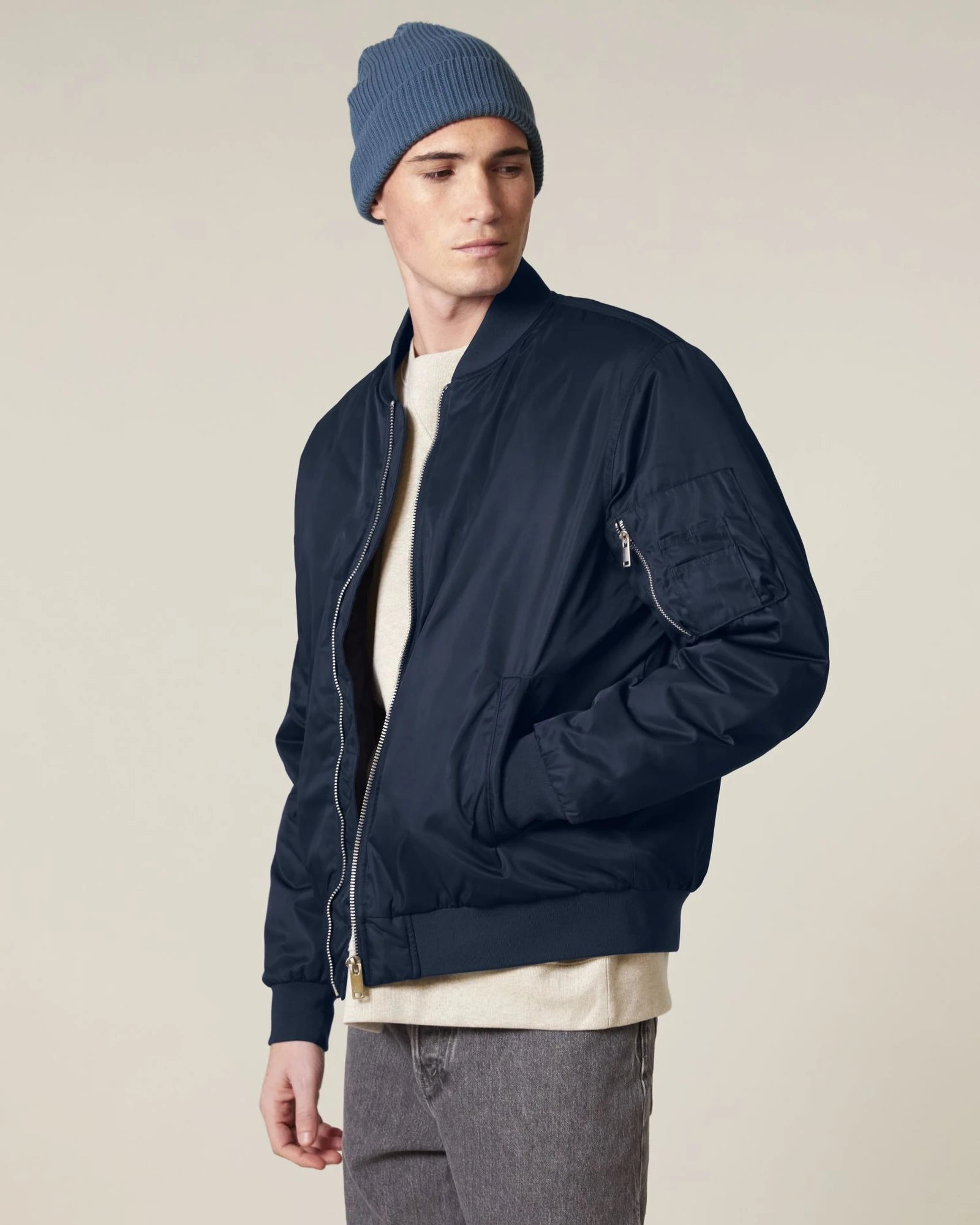 Fleecevest gerecycled polyester om te personaliseren - Marineblauw