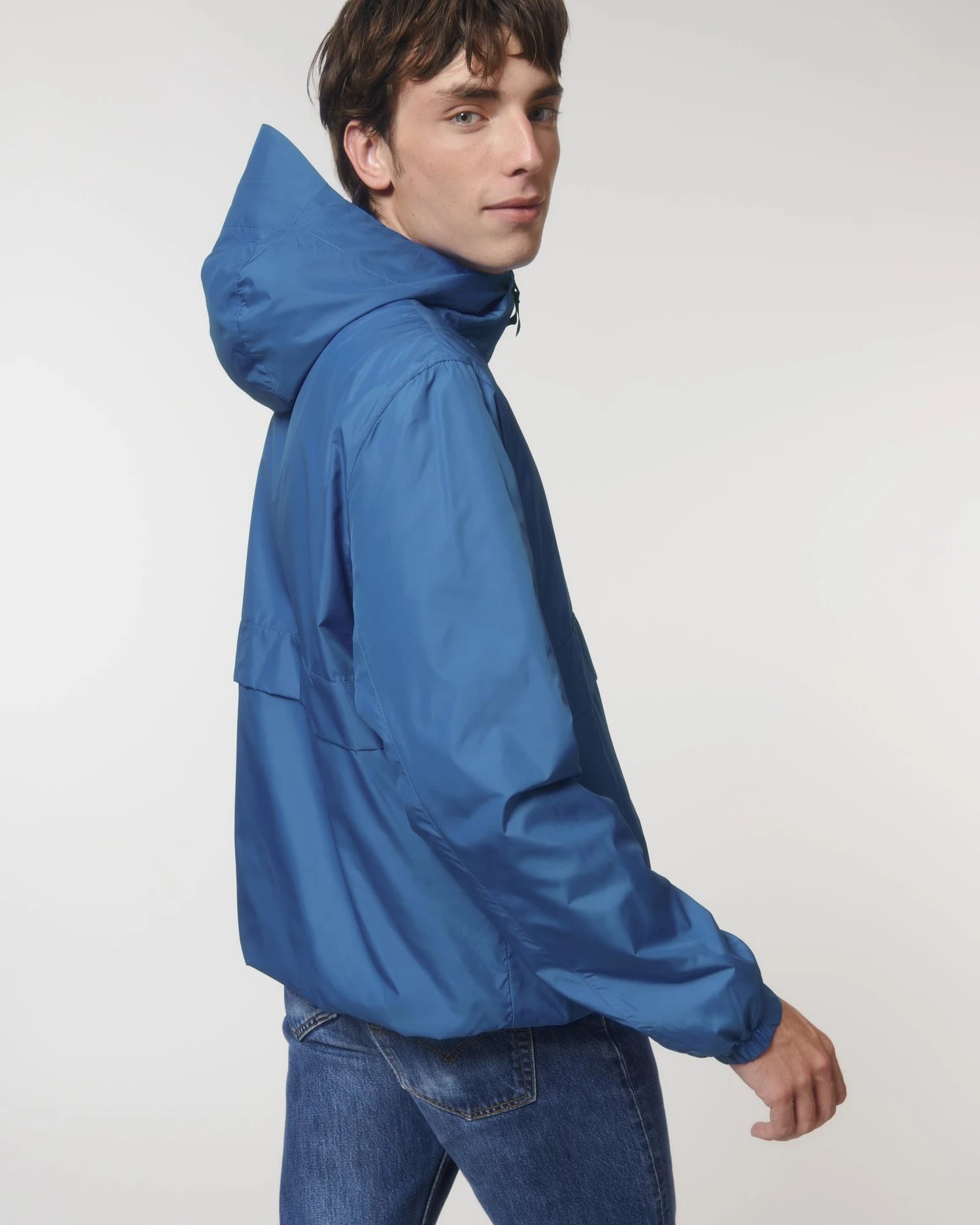 Anorak gerecycled polyester om te personaliseren - Koningsblauw