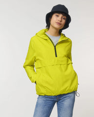 Anorak gerecycled polyester om te personaliseren - limoengroen
