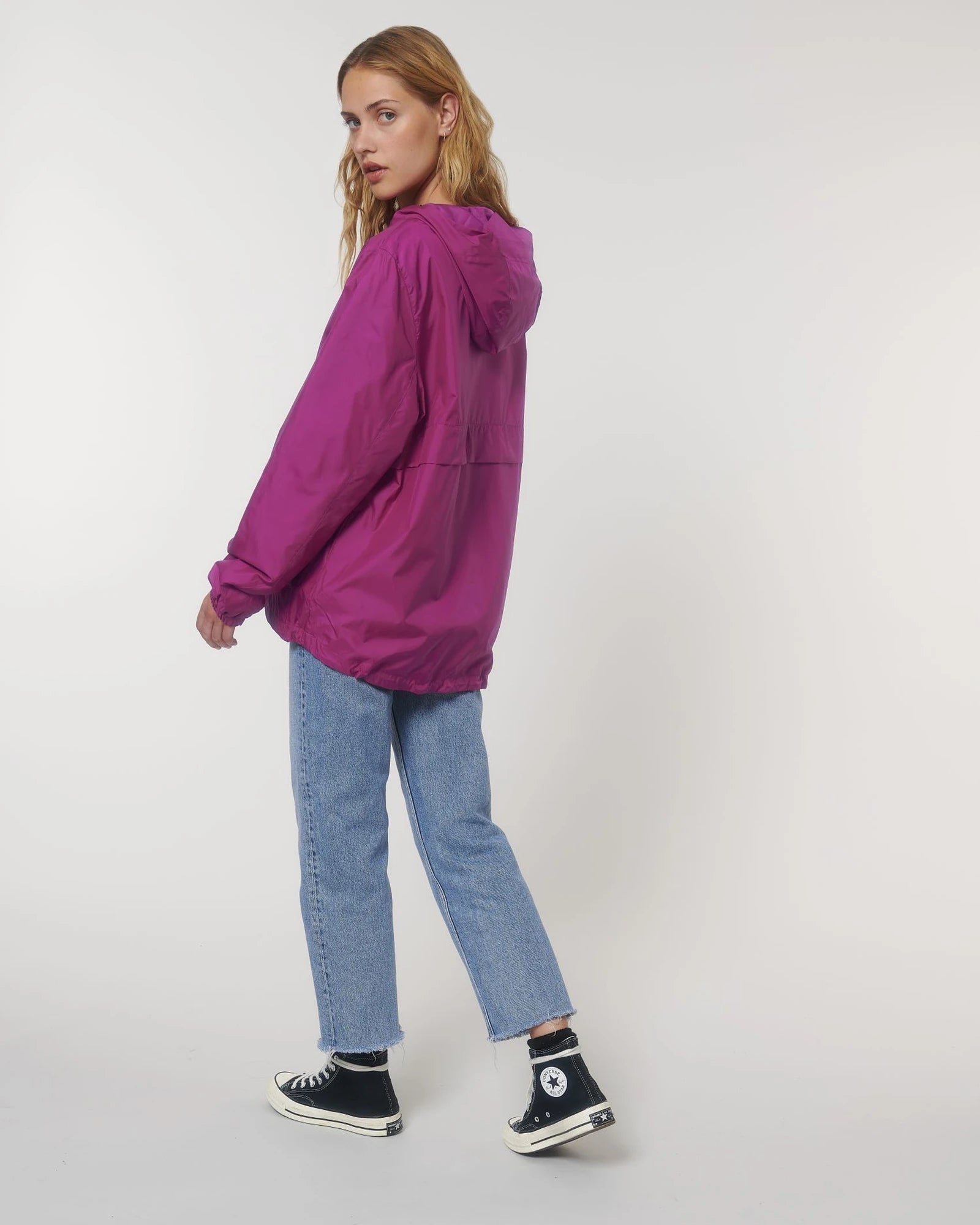 Anorak gerecycled polyester om te personaliseren - Orchideebloem
