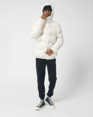 Puffer jas gerecycled polyester om te personaliseren - Gebroken wit