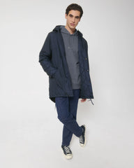Parka gerecycled polyester om te personaliseren - Marineblauw