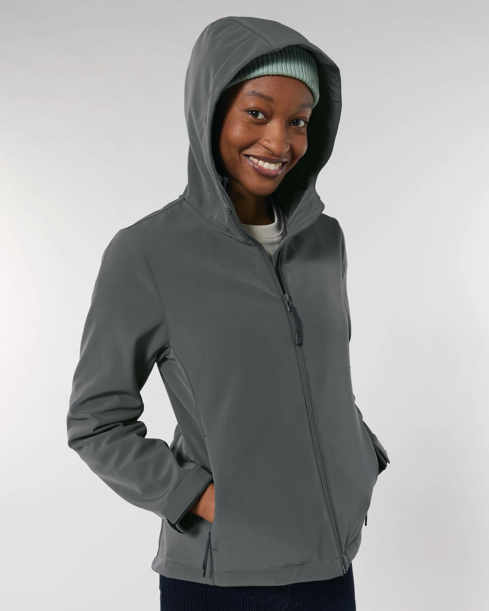 Softshell jas dames om te personaliseren - Antraciet