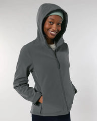 Softshell jas dames om te personaliseren - Antraciet
