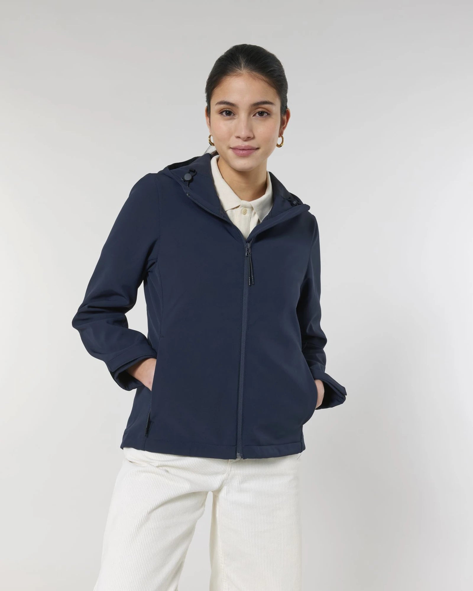 Softshell jas dames om te personaliseren - Marineblauw