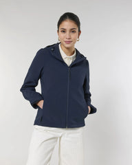 Softshell jas dames om te personaliseren - Marineblauw