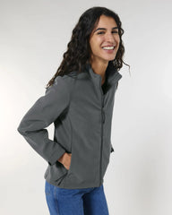 Softshell jas dames Stanley/Stella om te personaliseren - Antraciet