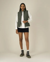 Bodywarmer gerecycled nylon om te personaliseren - Kaki