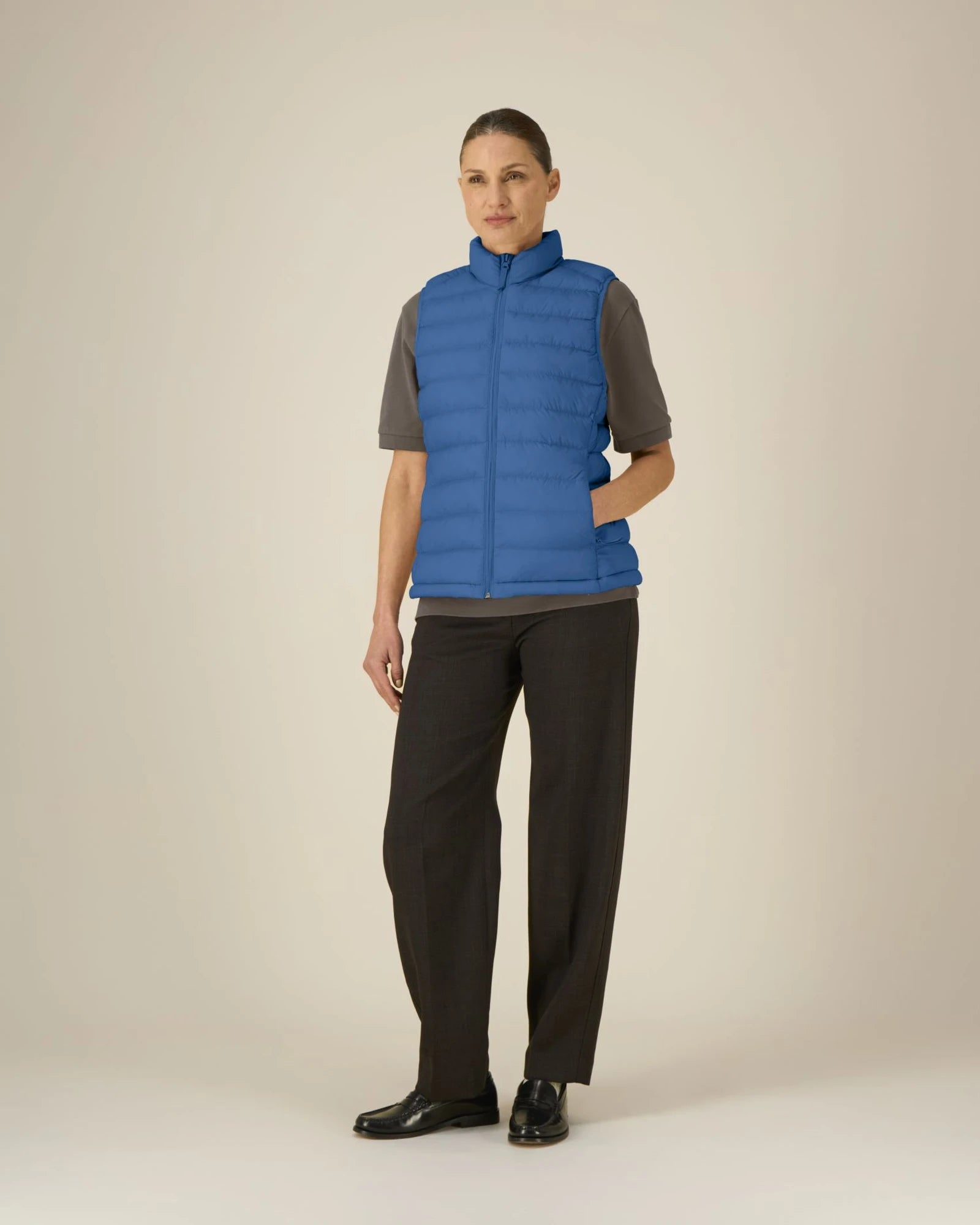 Bodywarmer gerecycled nylon om te personaliseren - Mindful Blue