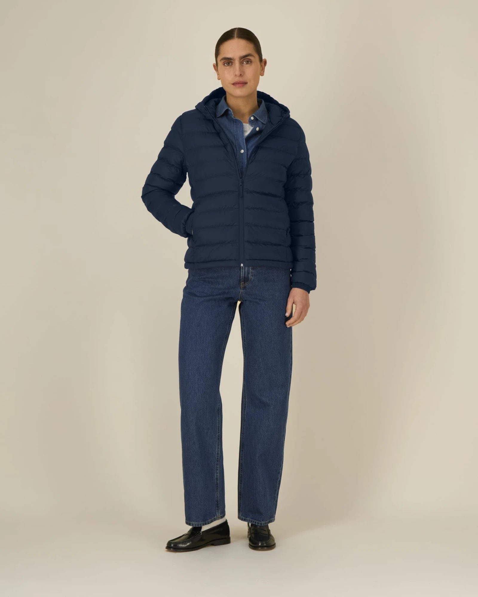 Gewatteerd jack Stanley/Stella Voyager om te personaliseren - Marineblauw