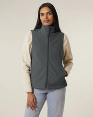 Softshellbodywarmer om te personaliseren - Antraciet