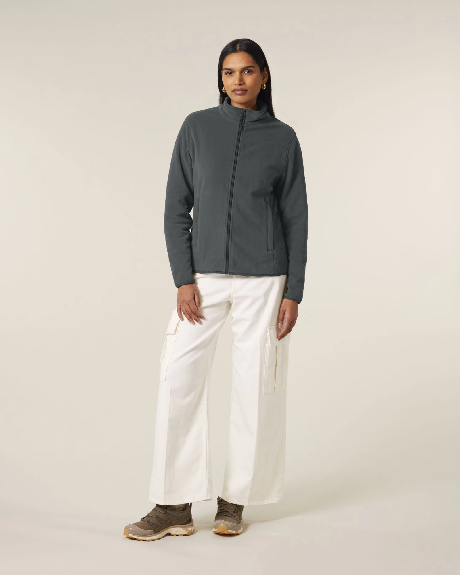 Fleecevest gerecycled polyester om te personaliseren - Antraciet