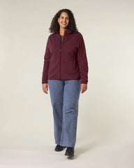 Fleecevest gerecycled polyester om te personaliseren - Bordeauxrood