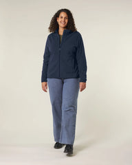 Fleecevest gerecycled polyester om te personaliseren - Marineblauw