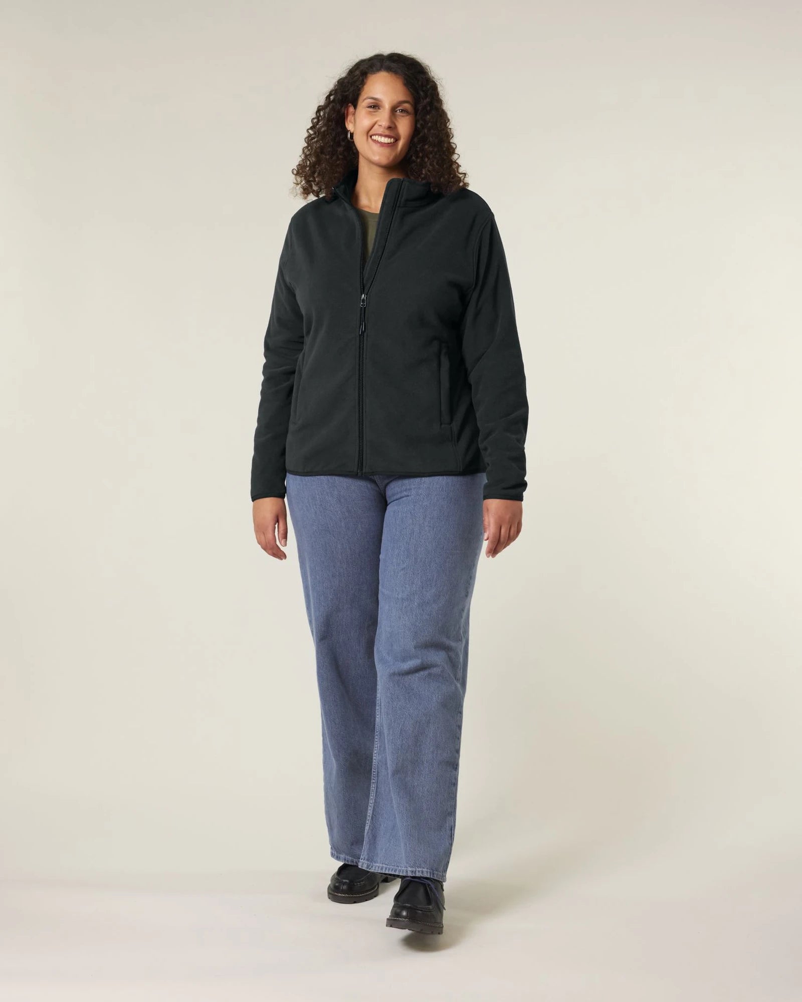 Fleecevest gerecycled polyester om te personaliseren - Zwart