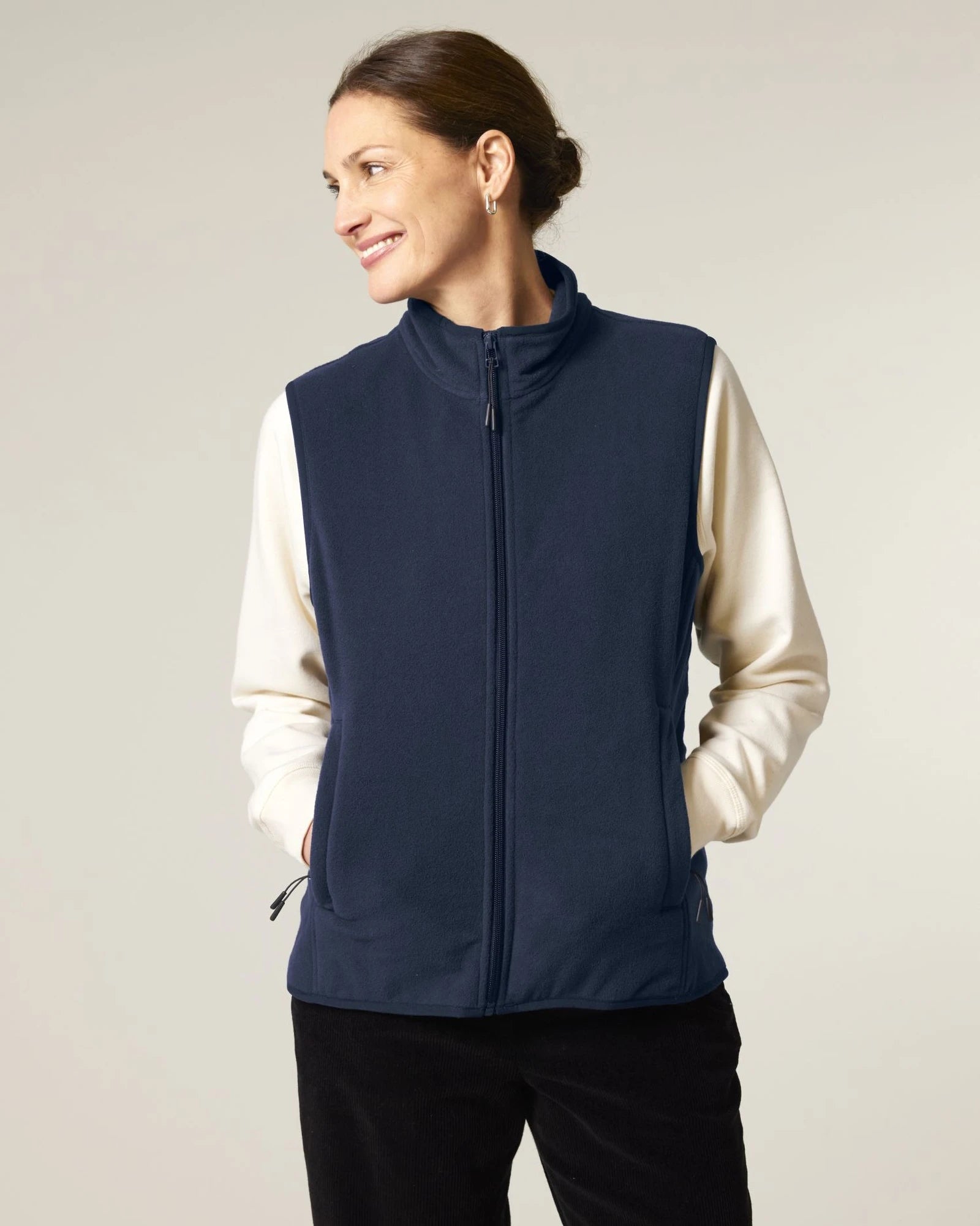 Bodywarmer fleece om te personaliseren - Marineblauw