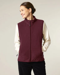Bodywarmer fleece om te personaliseren - Bordeauxrood
