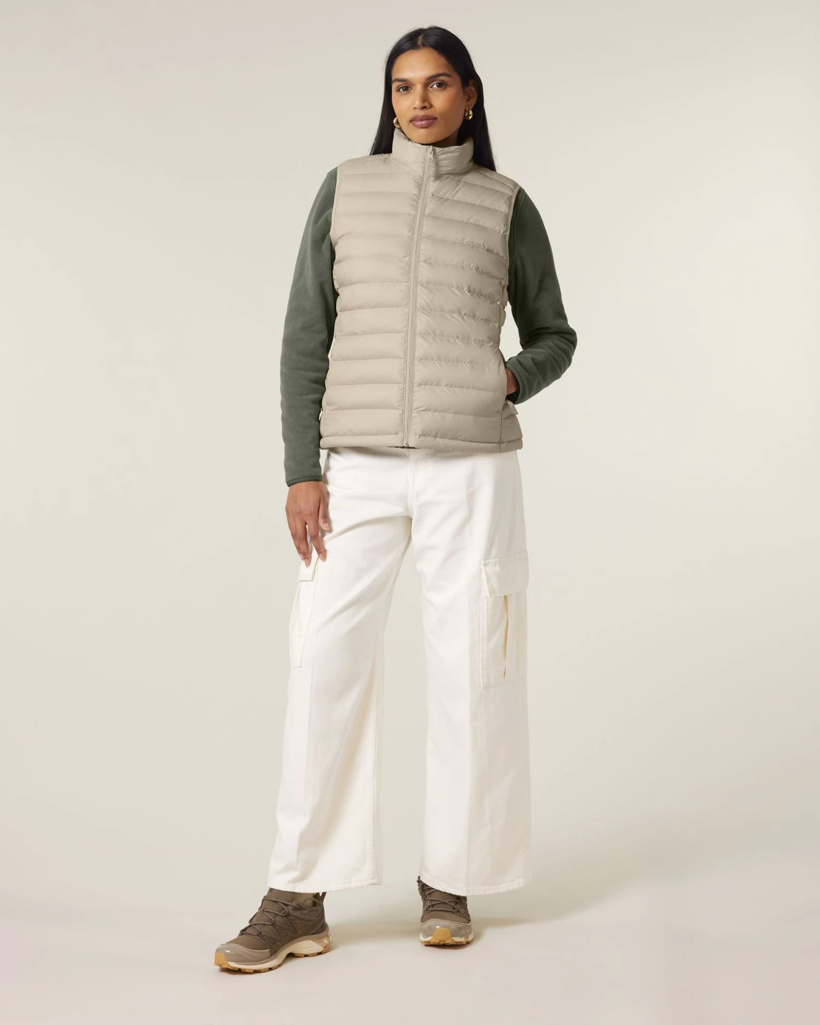 Bodywarmer gerecycled polyester om te personaliseren - Woestijnzand