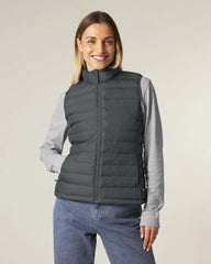 Bodywarmer gerecycled polyester om te personaliseren - Antraciet