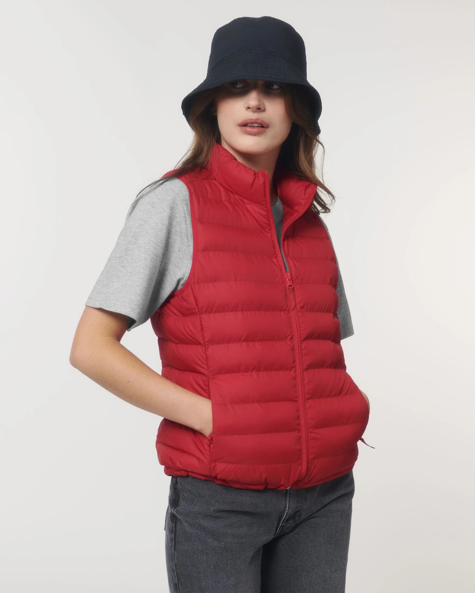 Bodywarmer gerecycled polyester om te personaliseren - Rood
