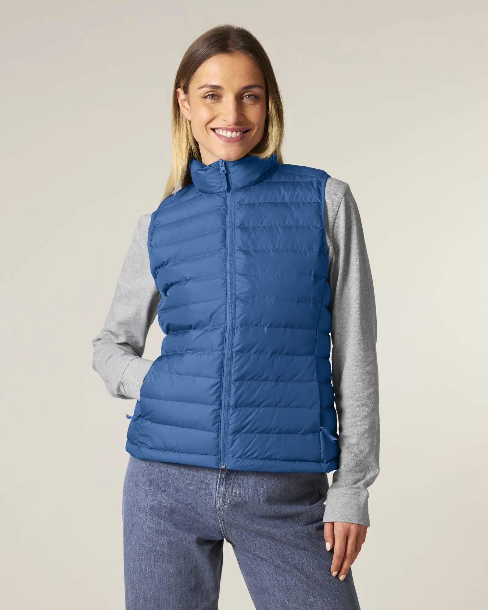 Bodywarmer gerecycled polyester om te personaliseren - Mindful Blue