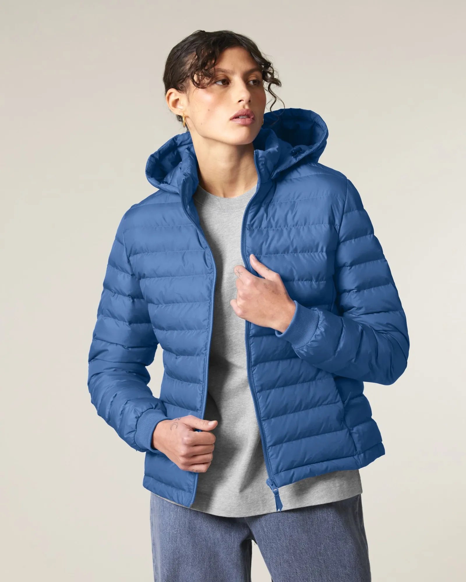 Gewatteerde jas om te personaliseren - Mindful Blue
