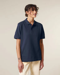 Polo lange mouwen Stanley/Stella om te personaliseren - Marineblauw