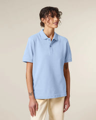 Polo lange mouwen Stanley/Stella om te personaliseren - Blue Soul