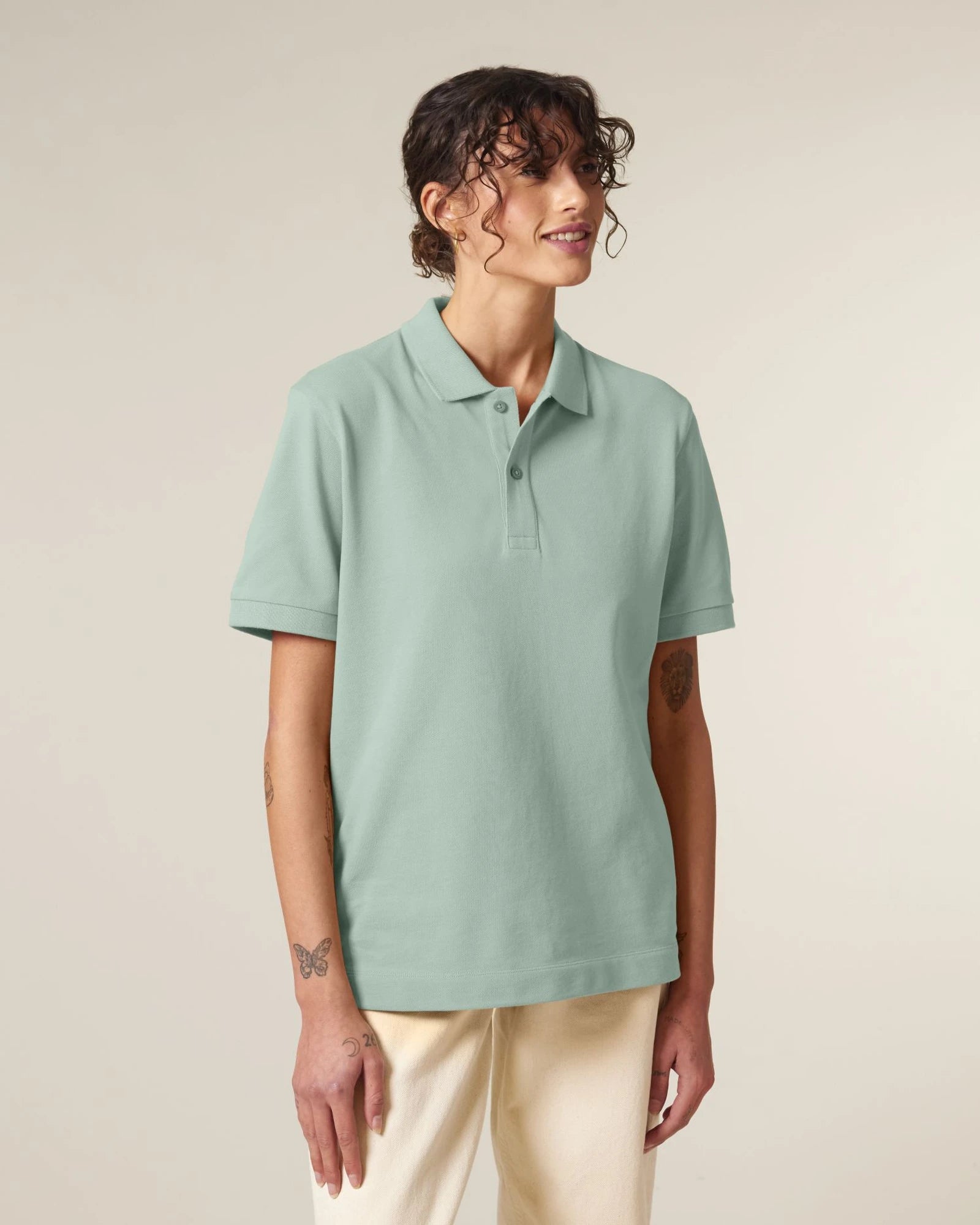 Polo lange mouwen Stanley/Stella om te personaliseren - 55