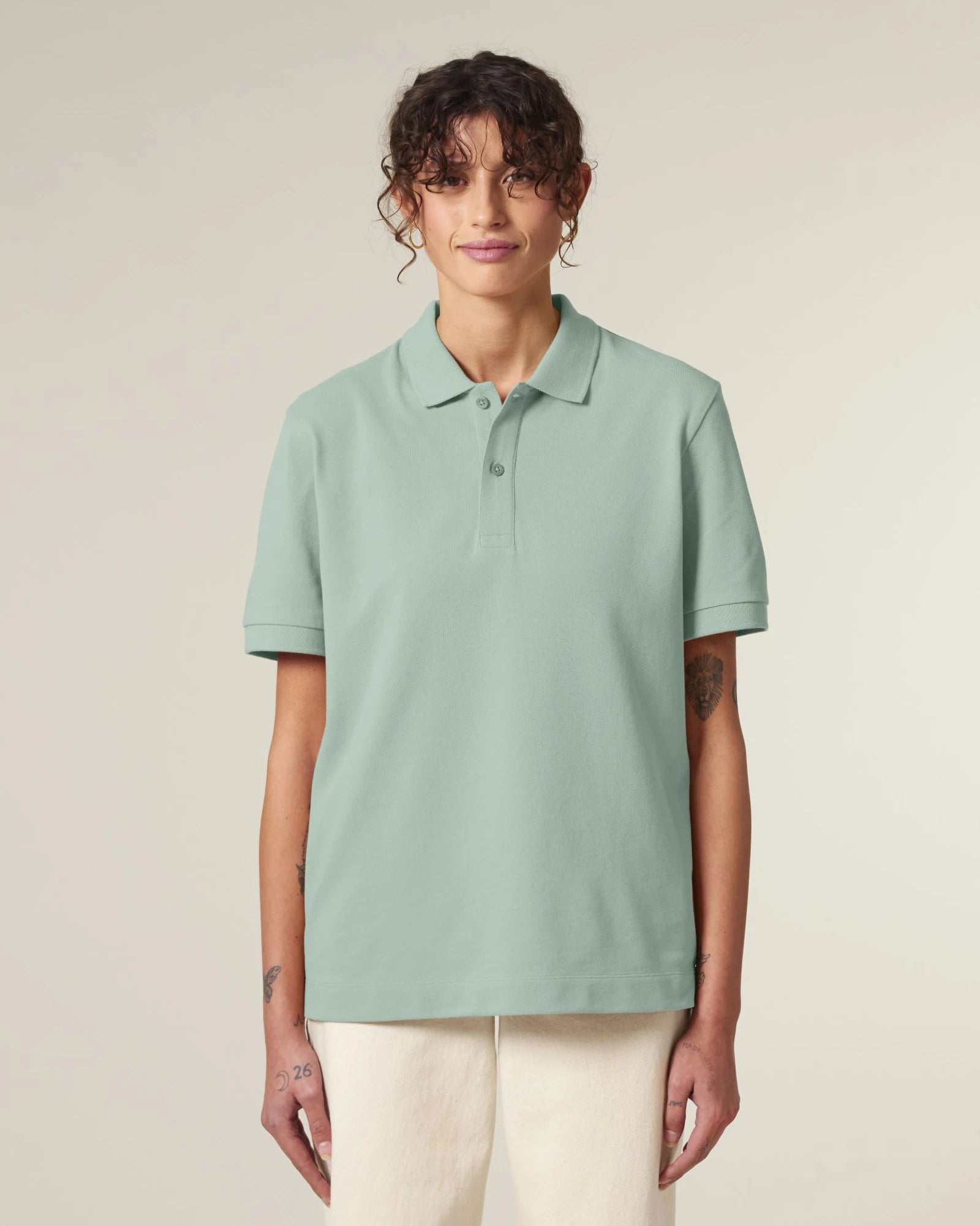 Polo lange mouwen Stanley/Stella om te personaliseren - 56