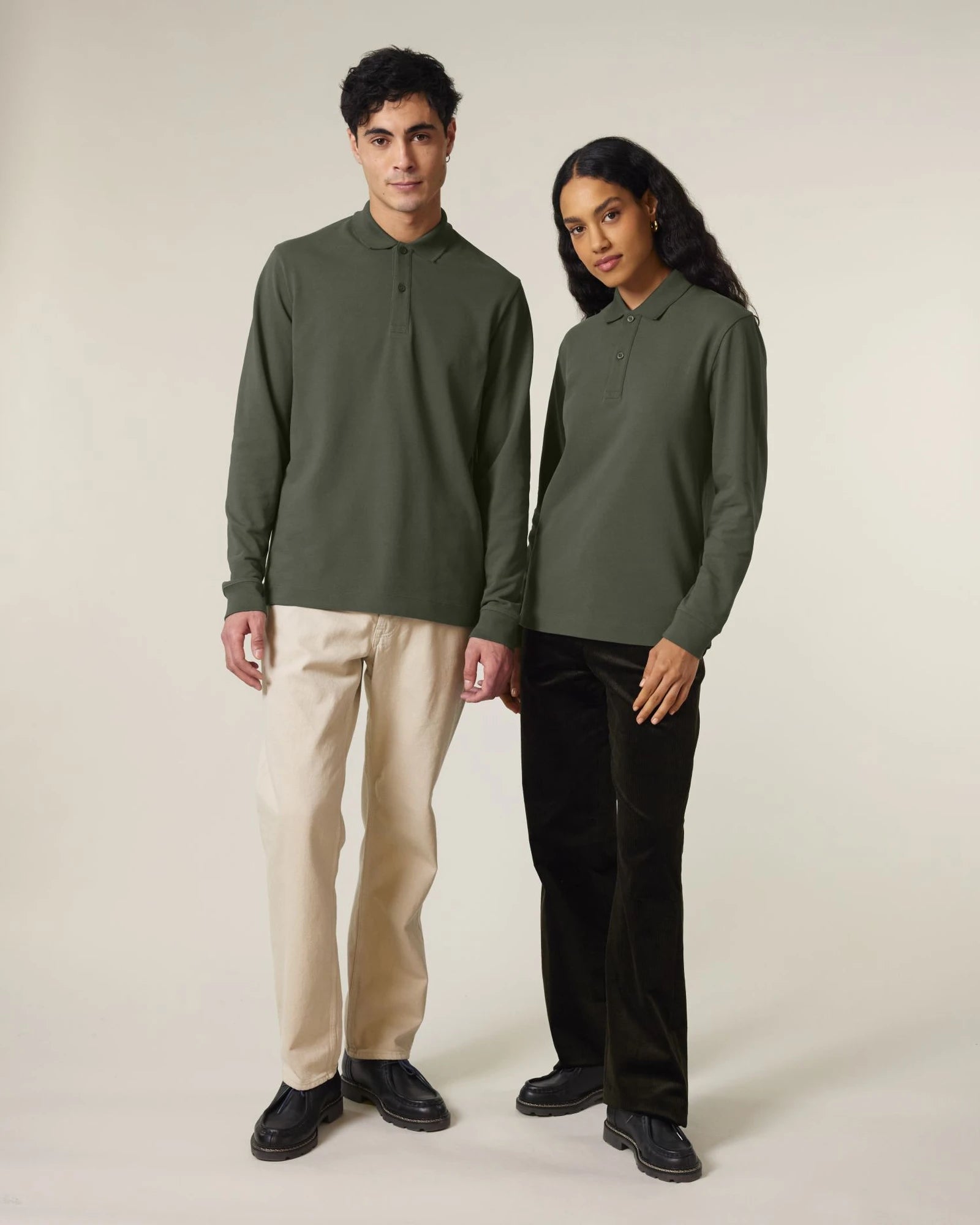 Polo lange mouwen Stanley/Stella om te personaliseren - 25
