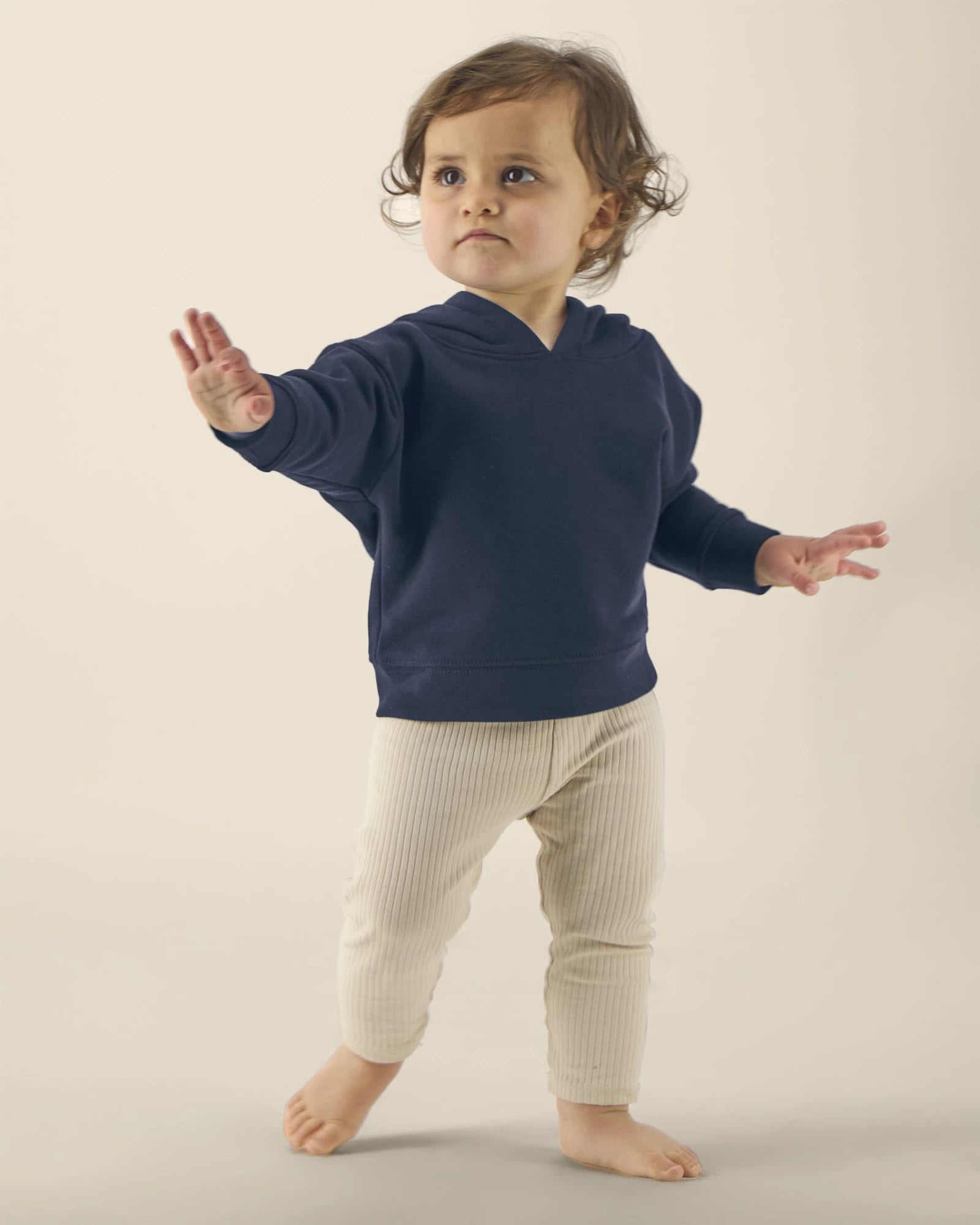 Baby-hoodie bio-katoen Stanley/Stella om te personaliseren - Marineblauw