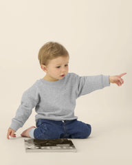 Kinder sweater bio-katoen om te personaliseren - Gemêleerd grijs