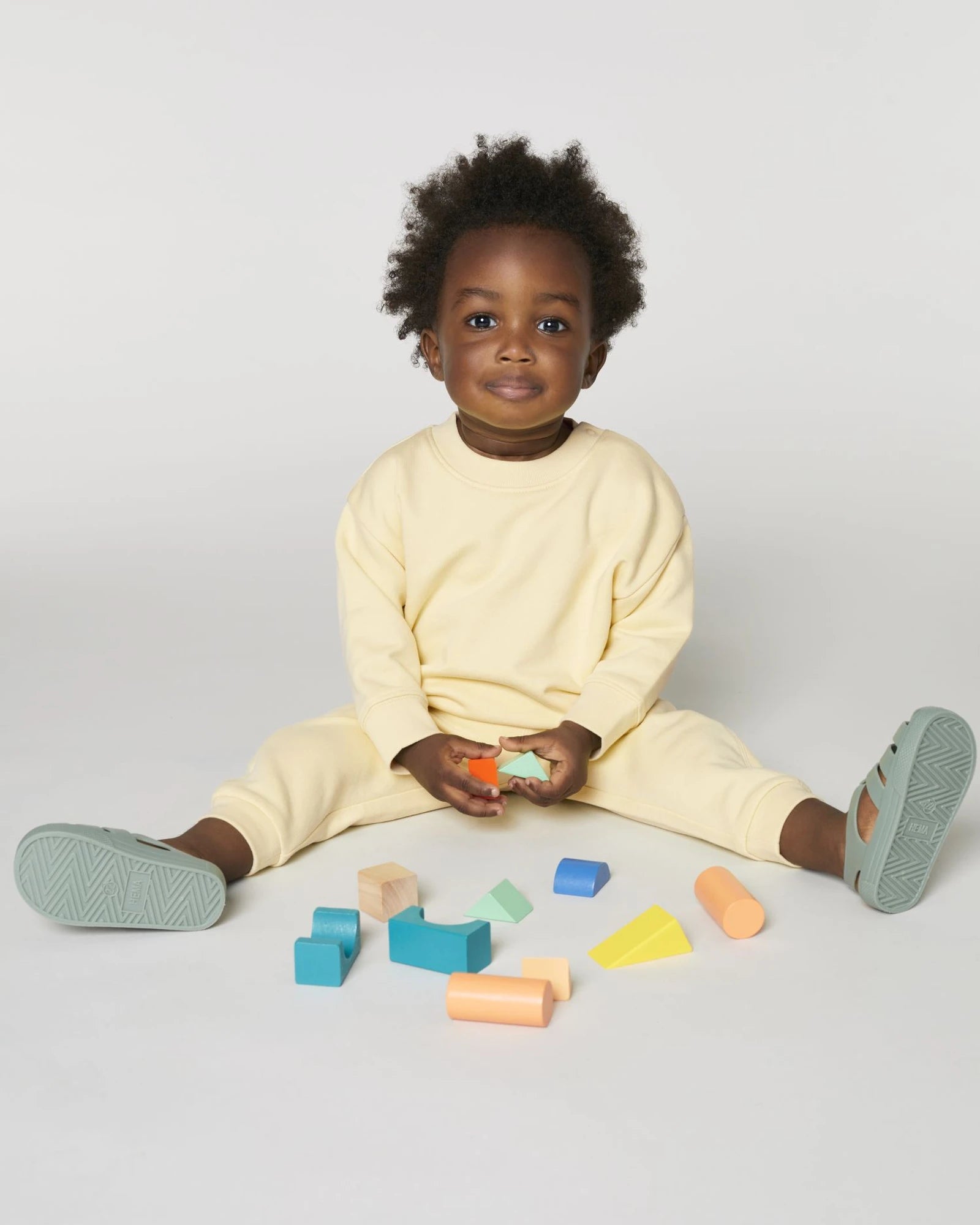 Kinder sweater bio-katoen om te personaliseren - Boter