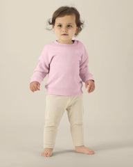 Kinder sweater bio-katoen om te personaliseren - Katoenroze