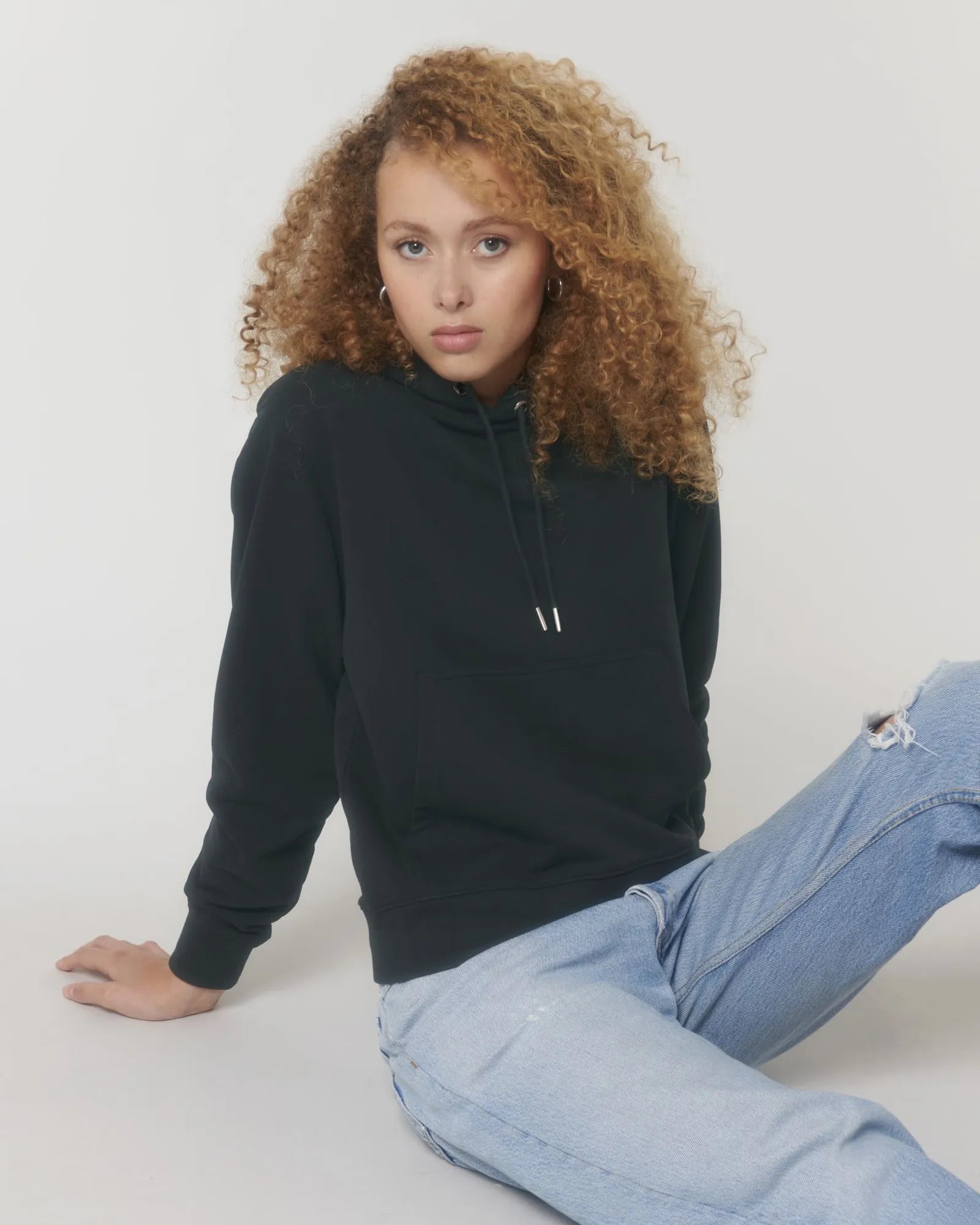 Hoodie biologisch katoen Stanley/Stella om te personaliseren - Zwart