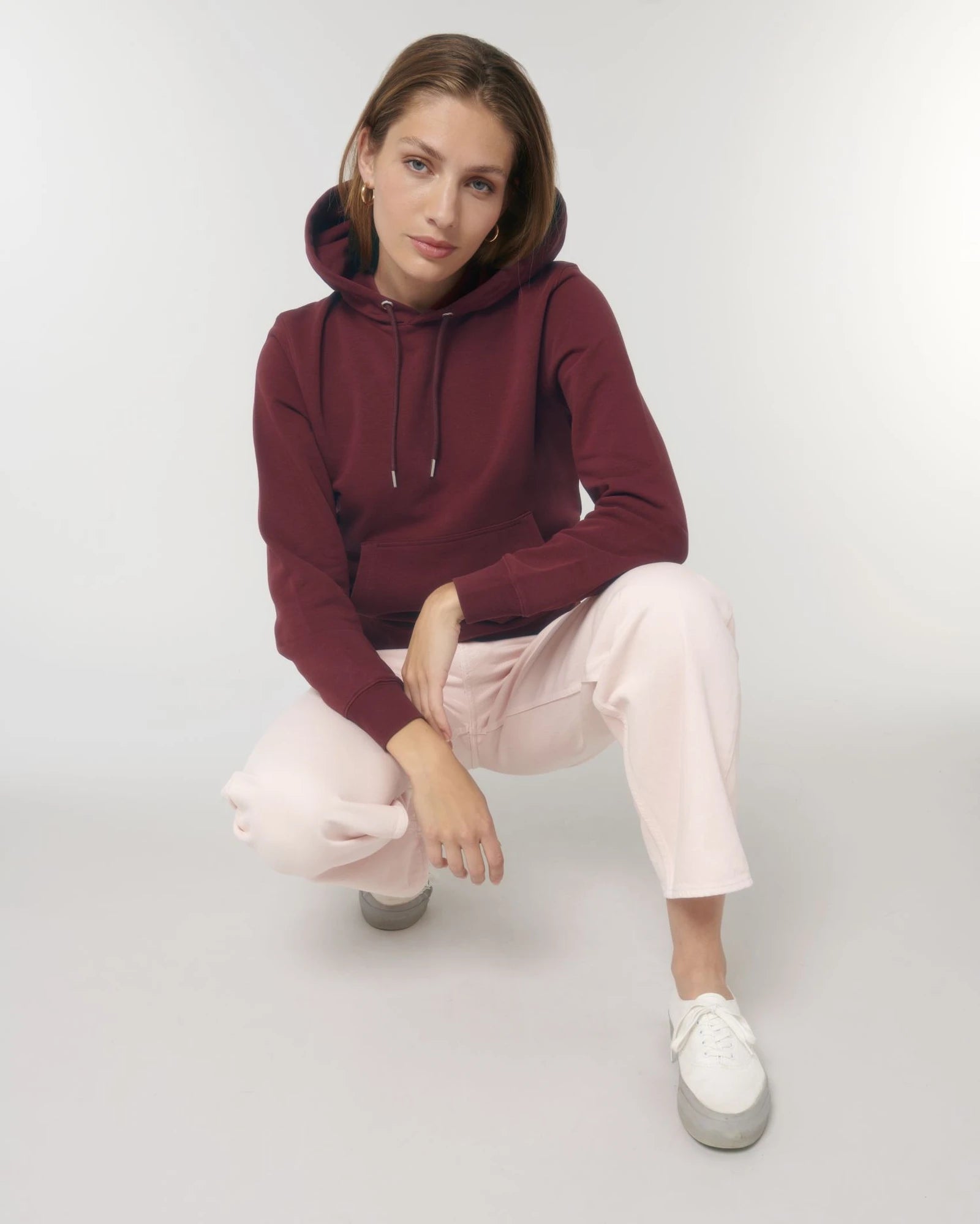 Hoodie biologisch katoen Stanley/Stella om te personaliseren - Bordeauxrood