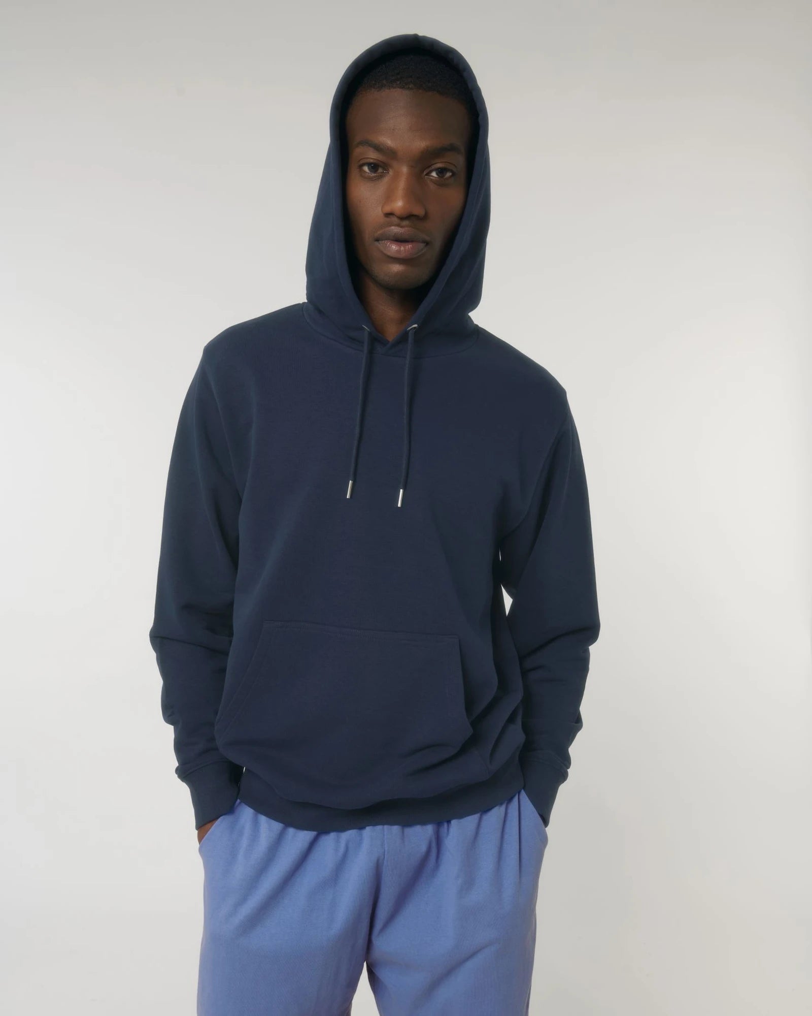 Hoodie biologisch katoen Stanley/Stella om te personaliseren - Marineblauw