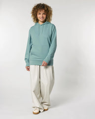 Hoodie biologisch katoen Stanley/Stella om te personaliseren - Teal Monstera
