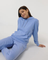 Hoodie biologisch katoen Stanley/Stella om te personaliseren - Garment Dyed zwemblauw