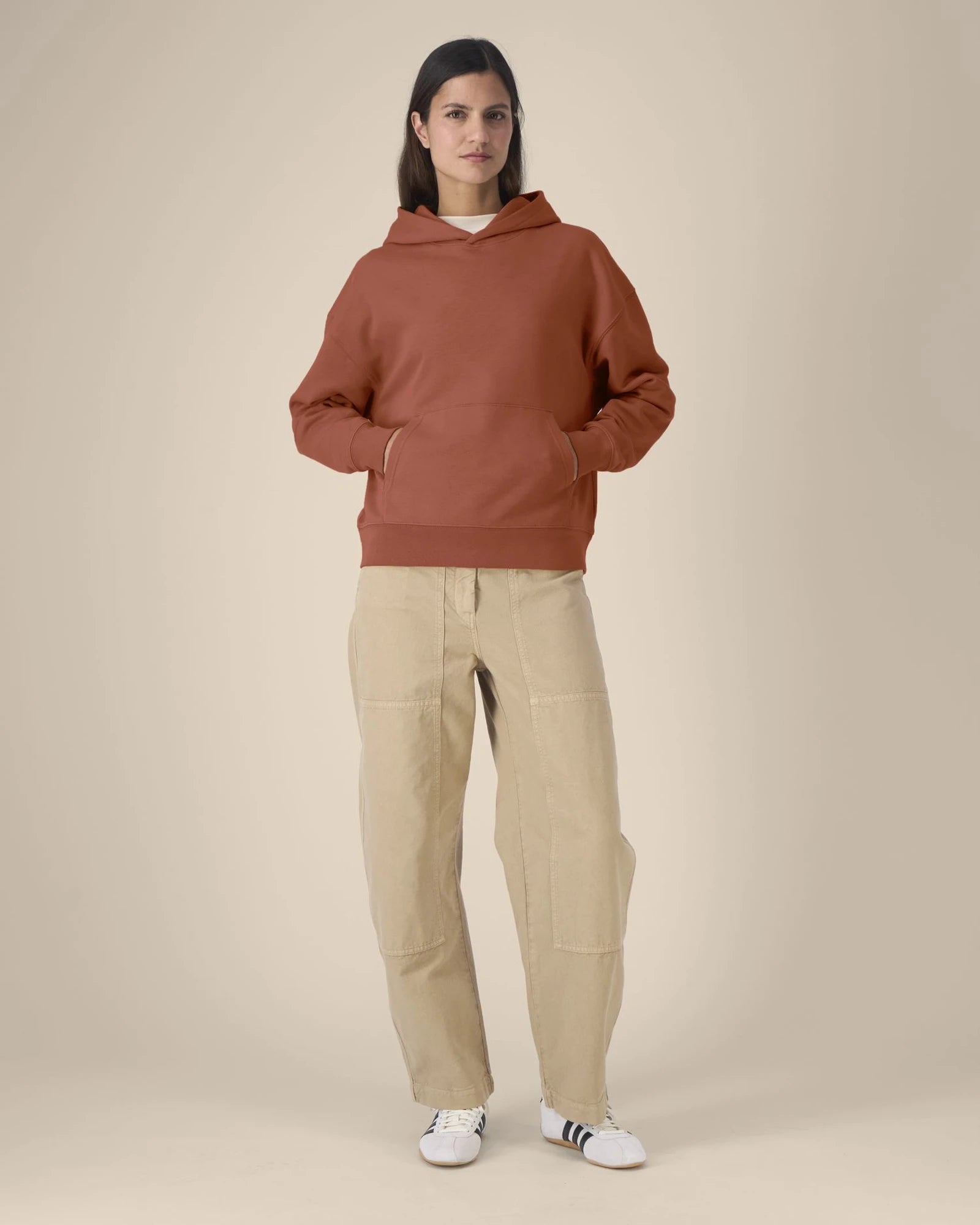 Hoodie biologisch katoen Stanley/Stella om te personaliseren - Heritage bruin