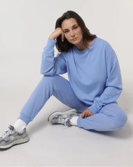 Sweater biologisch katoen om te personaliseren - Garment Dyed zwemblauw