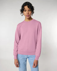 Sweater biologisch katoen om te personaliseren - Garment Dyed bubbelroze