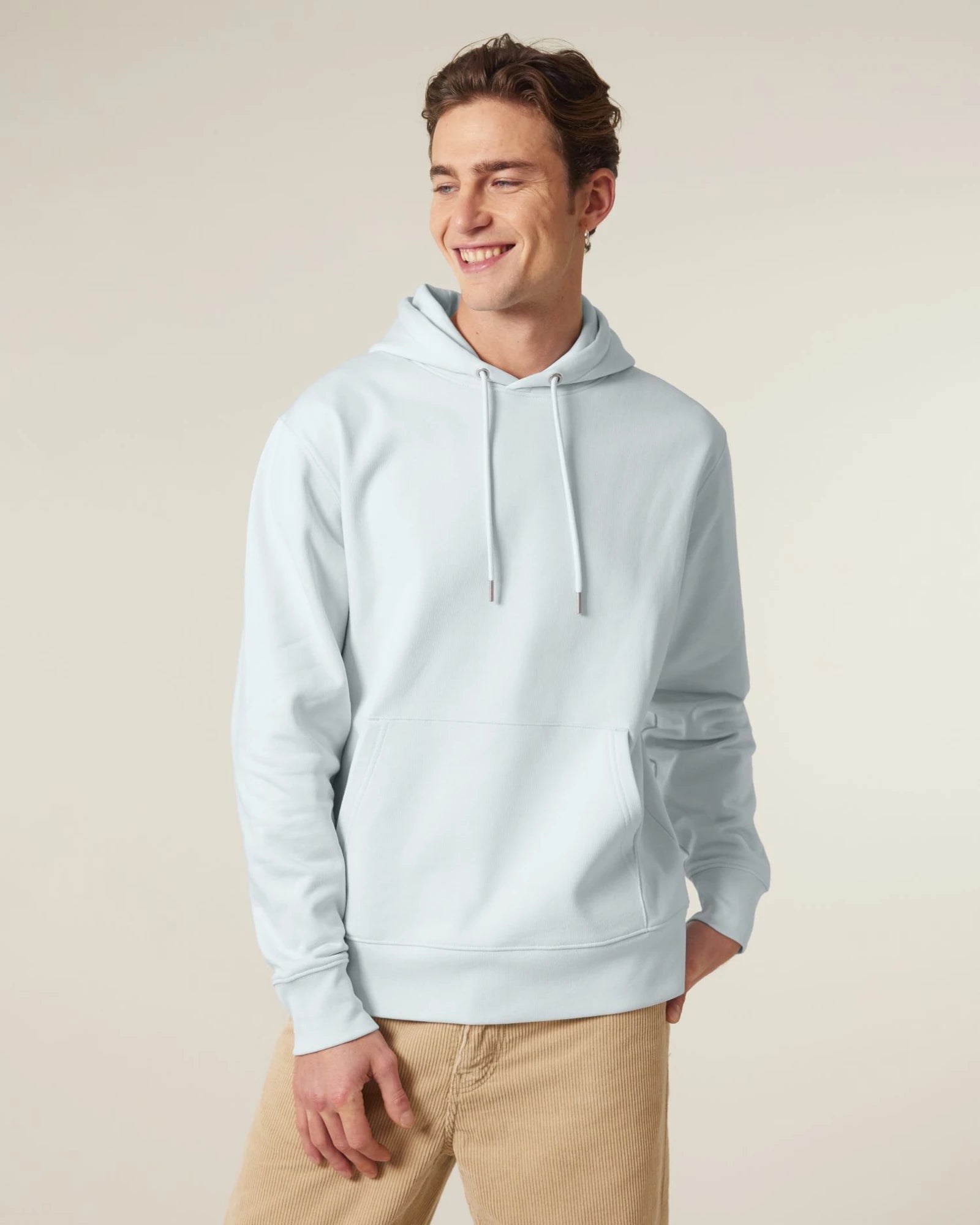 Hoodie biologisch katoen Stanley/Stella om te personaliseren - IJsblauw
